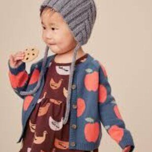 Tea Collection Iconic Baby Cardigan-Normandy Apples 18-24 Months EUC
